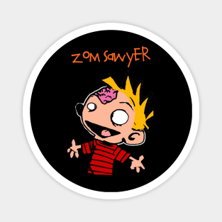 Zom and Hobbes Magnet